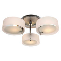 HOMCOM Deckenlampe 3-flammig  	B31-011 weiß Acryl Glas B/H: ca. 64x20 cm E27 3 Brennstellen Deckenlampe 3-flammig - weiß (64,00/20,00cm) - HOMCOM