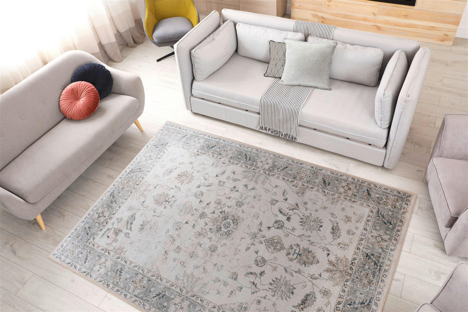 Arte Espina Flachflorteppich Prayer 325 beige B/H/L: ca. 120x0,5x180 cm Prayer 325 - beige/mehrfarbig (180,00/120,00/0,50cm) - Arte Espina