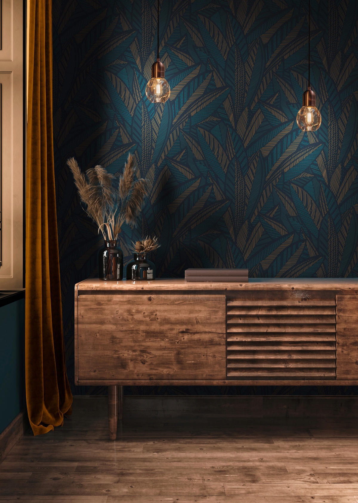 A.S.Création Vliestapete blau gelb grün B/H/D: ca. 53x1005x9,7 cm Vliestapete - blau/gelb (9,70/1005,00cm) - A.S.Creation