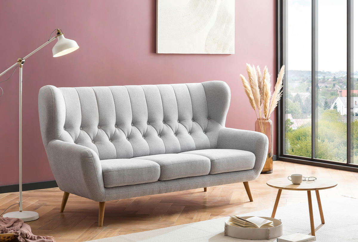 Sofa Falun hellgrau B/H/T: ca. 187x101x95 cm Falun - hellgrau (187,00/101,00/95,00cm)
