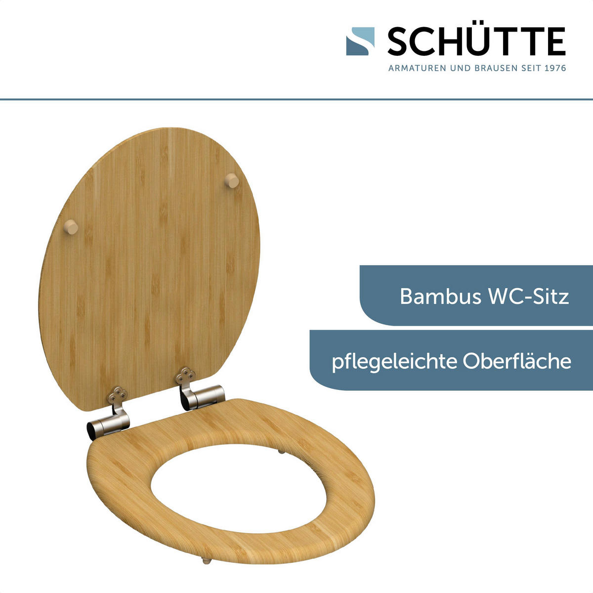 WC-Sitz braun Bambus B/H/T: ca. 37x5,5x42,5 cm WC-Sitz_Bamboo - braun (37,00/5,50/42,50cm) - SCHÜTTE