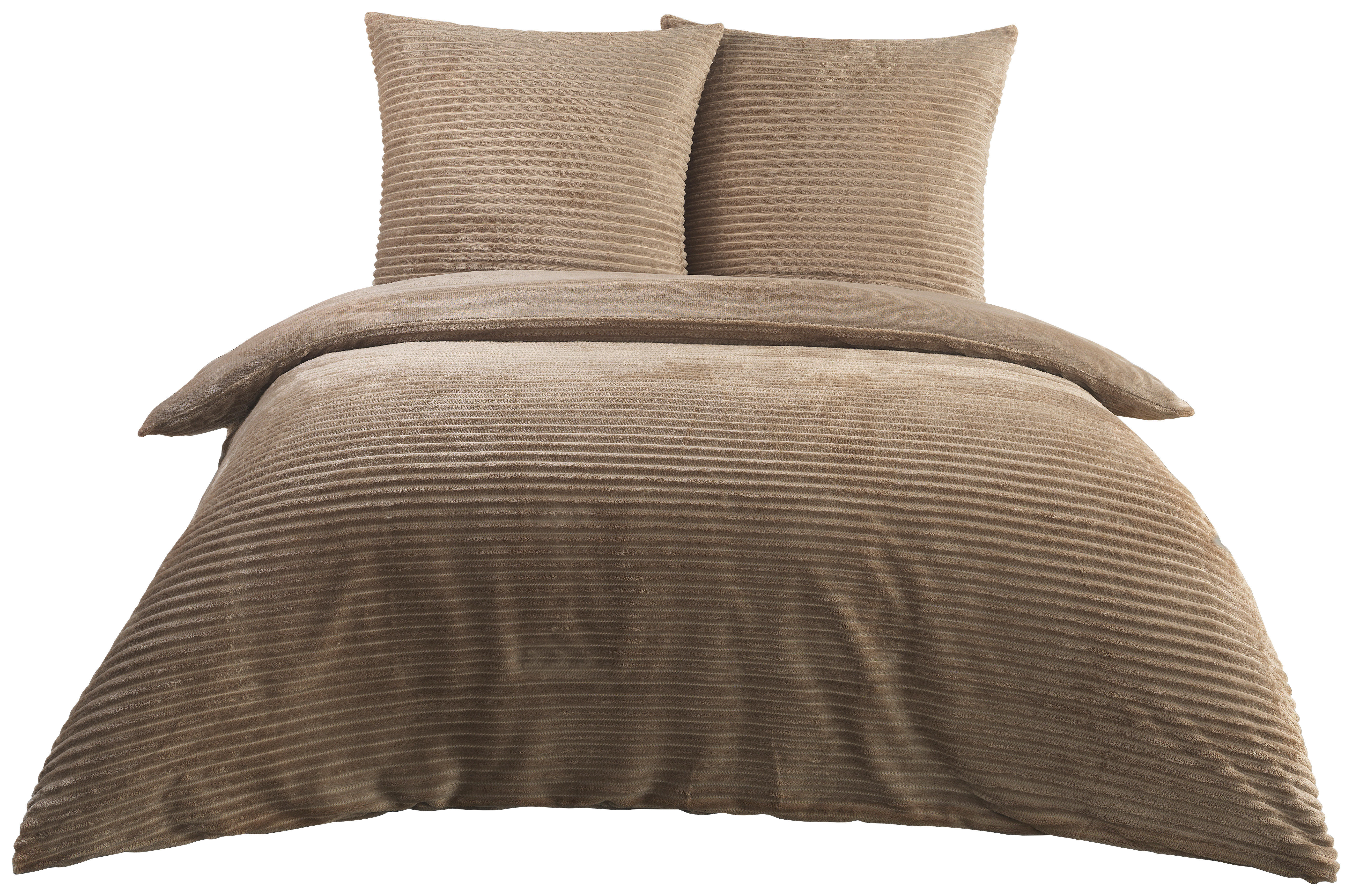 Microfaser Bettwäsche Cashmere touch Bettwäsche_Cashmere-Like 200x200cm - taupe (200,00/200,00cm)