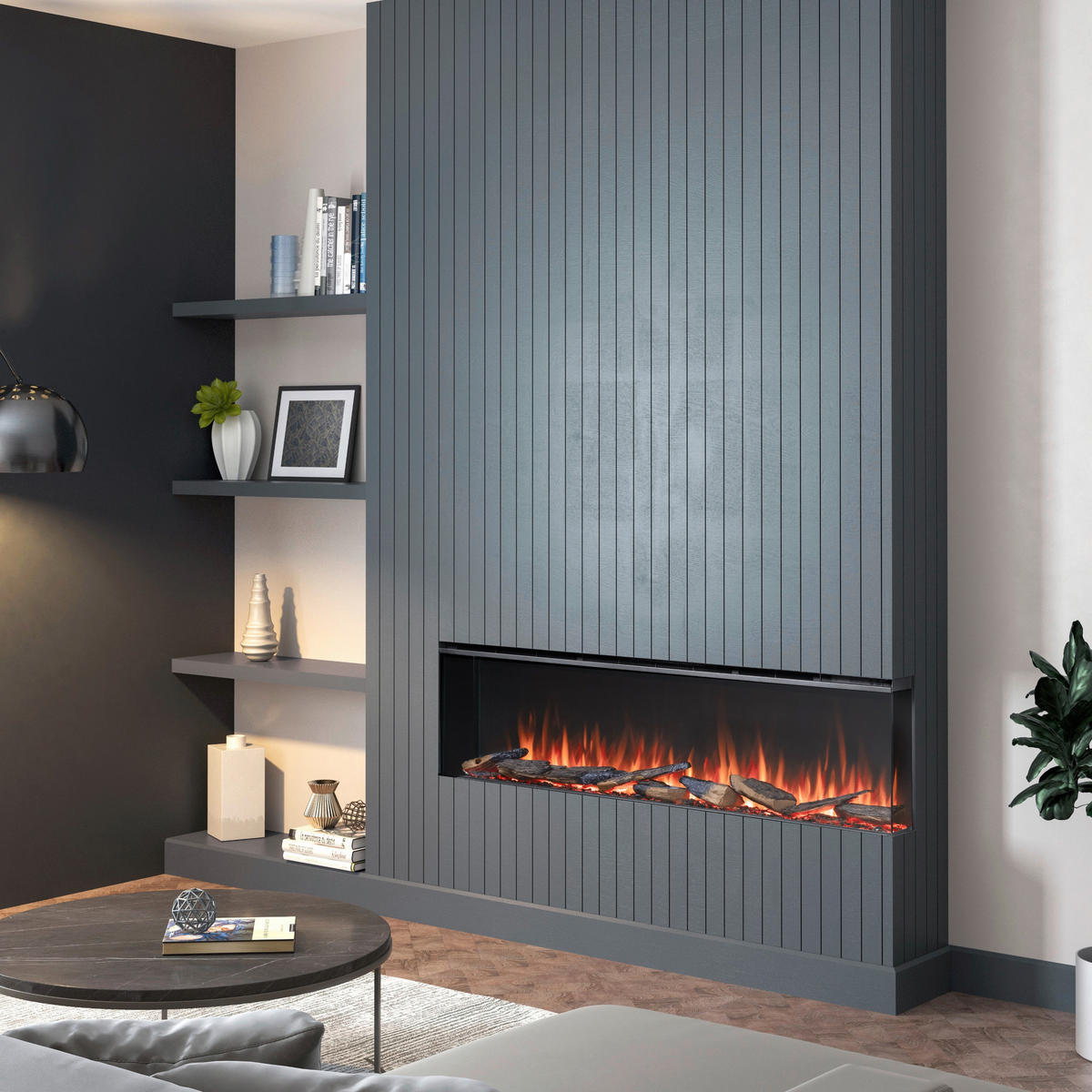 Balderia Elektrischer-Kamin EF410A Athena 60" schwarz B/H/T: ca. 153x50x21 cm ca. 1500 W Elektro-Kamin Athena 60" - schwarz (153,00/50,00/21,00cm) - Balderia
