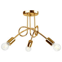 Lamkur Deckenleuchte CAMILLA 36816 gold Stahl H/L: ca. 30x36 cm E27 3 Brennstellen Camilla - gold (36,00cm) - Lamkur