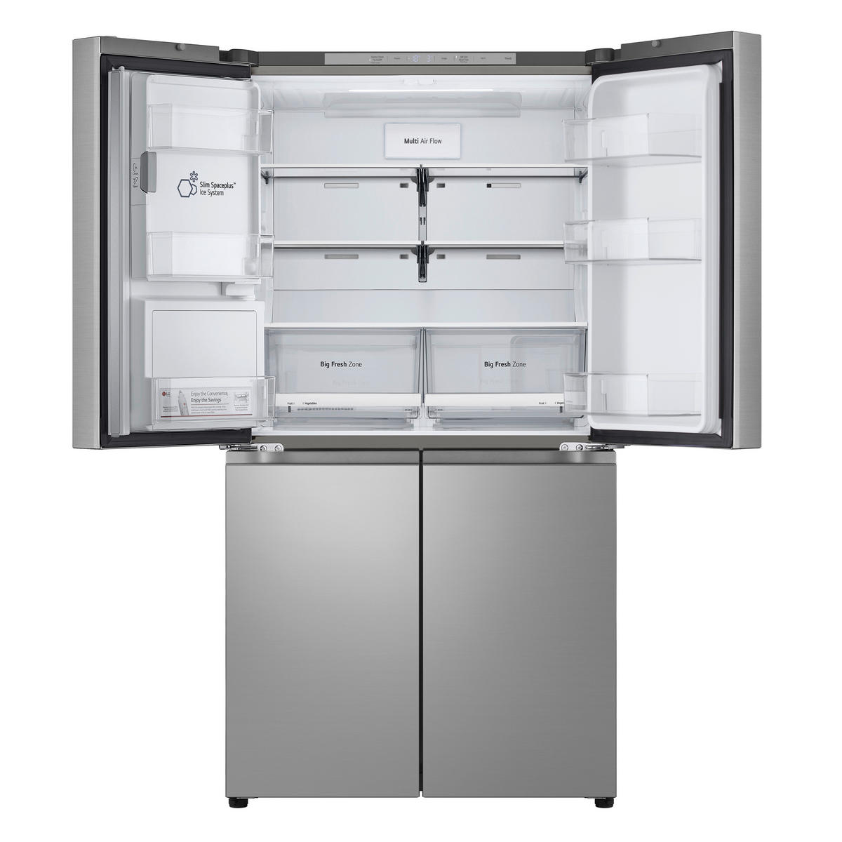 LG Multi Door GML960PYFE silber B/H/T: ca. 91,4x179,2x72,9 cm Multi-Door GML960PYFE - silber (91,40/179,20/72,90cm) - LG