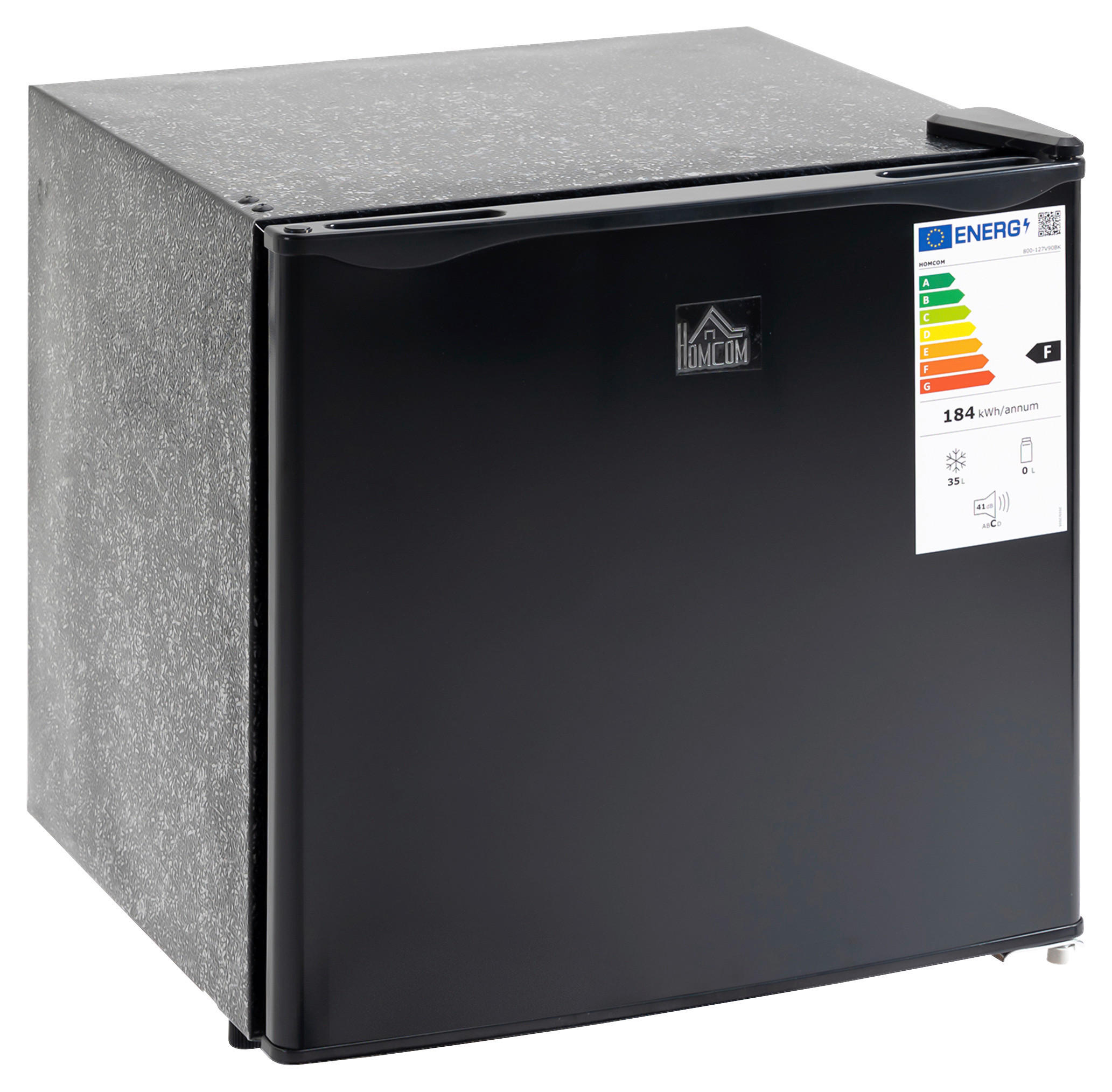 HOMCOM Mini-Gefrierschrank 800-127V90BK schwarz Polypropylen Edelstahl Kunststoff B/H/L: ca. 44,2x47x48,8 cm Mini-Gefrierschrank - schwarz (48,80/44,20/47,00cm) - HOMCOM