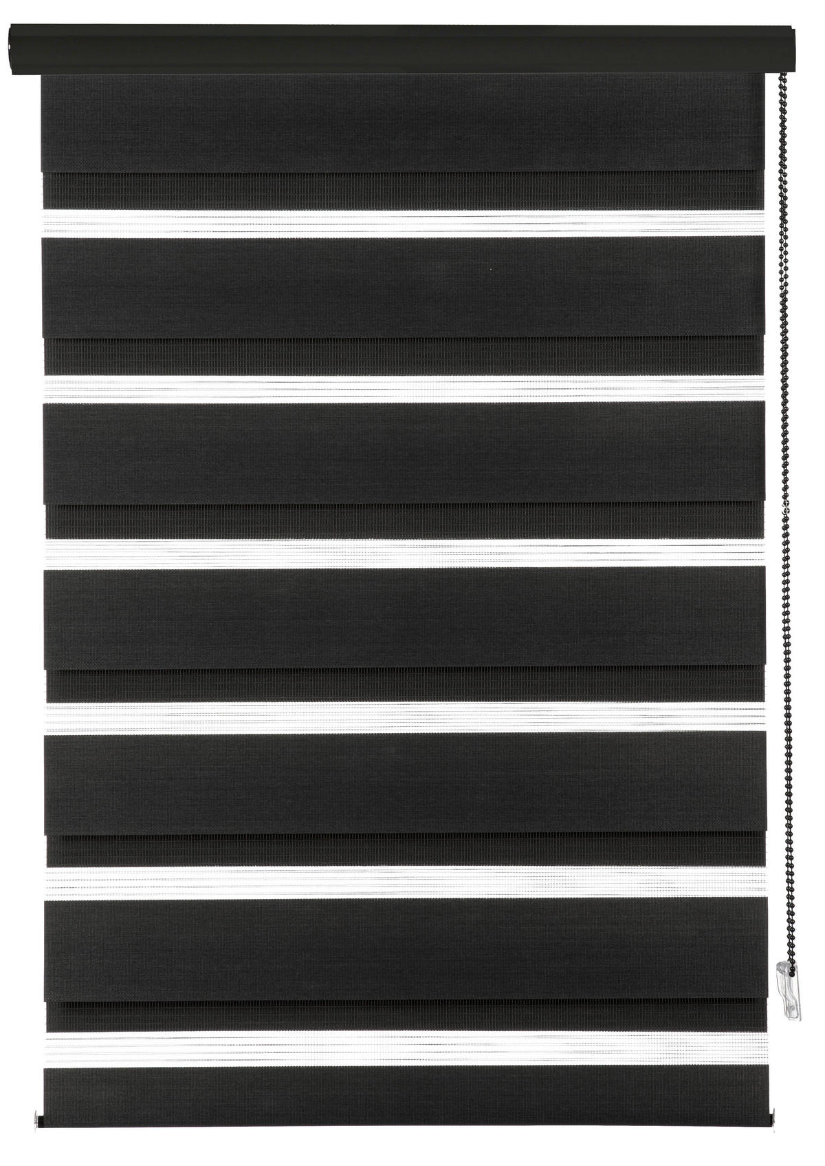 Doppelrollo mit Blende Black schwarz B/L: ca. 80x160 cm Black - schwarz (80,00/160,00cm) - Boviva
