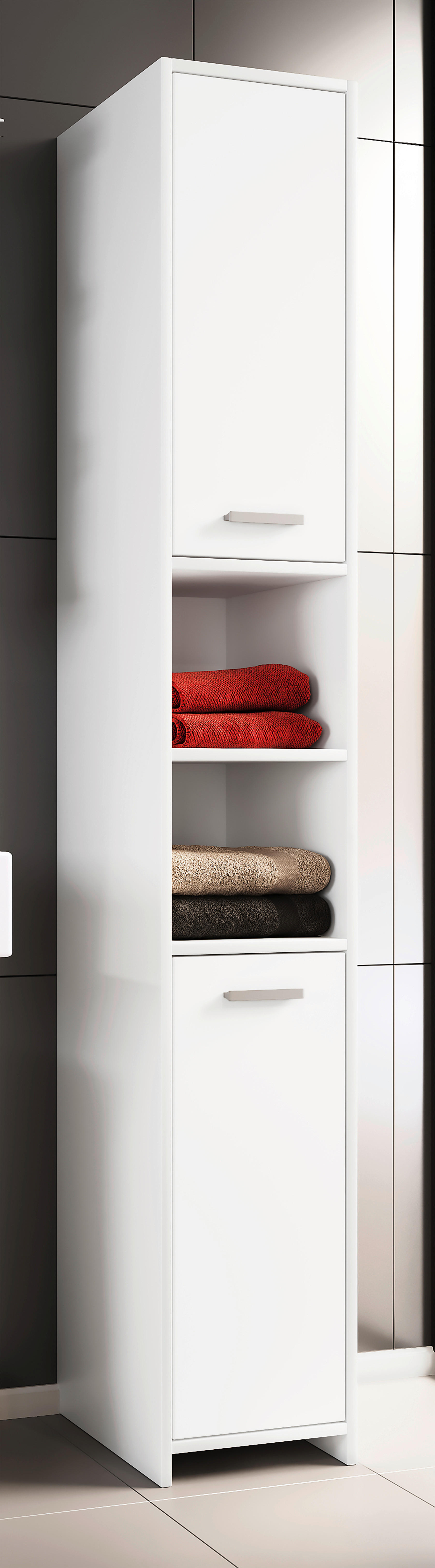 Hochschrank Zalo weiß B/H/T: ca. 30x180x30 cm Zalo - weiß (30,00/180,00/30,00cm) - VCM Möbel
