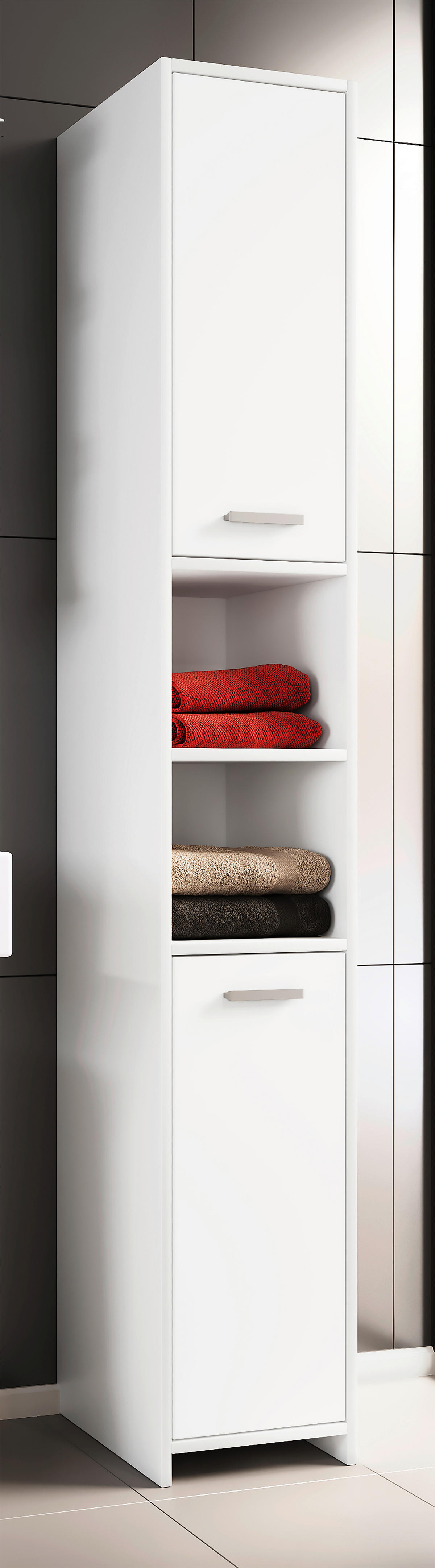Hochschrank Zalo weiß B/H/T: ca. 30x180x30 cm Zalo - weiß (30,00/180,00/30,00cm) - VCM Möbel