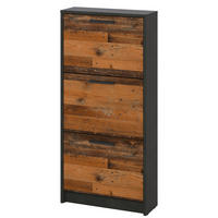Schuhkipper Vinon grau dunkel Old Wood Nachbildung B/H/T: ca. 52x111x18 cm Vinon - grau (52,00/111,00/18,00cm)