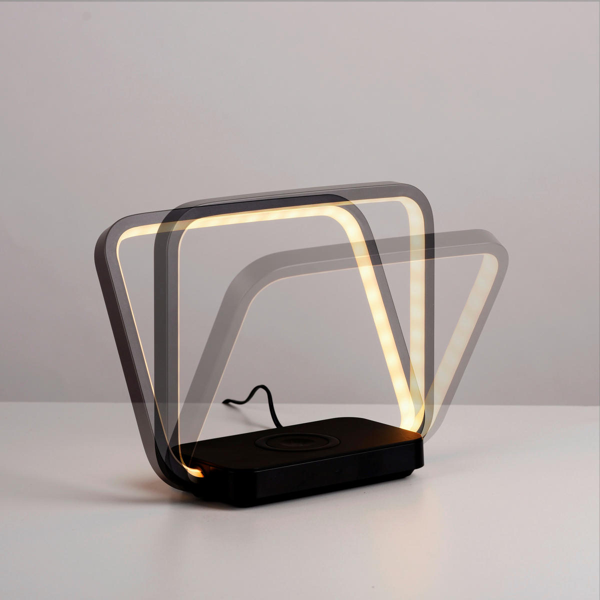 Just Light Tischleuchte schwarz B/H/L: ca. 8x17,5x19,5 cm Tischleuchte_Omari - schwarz (19,50/8,00/17,50cm) - Just Light