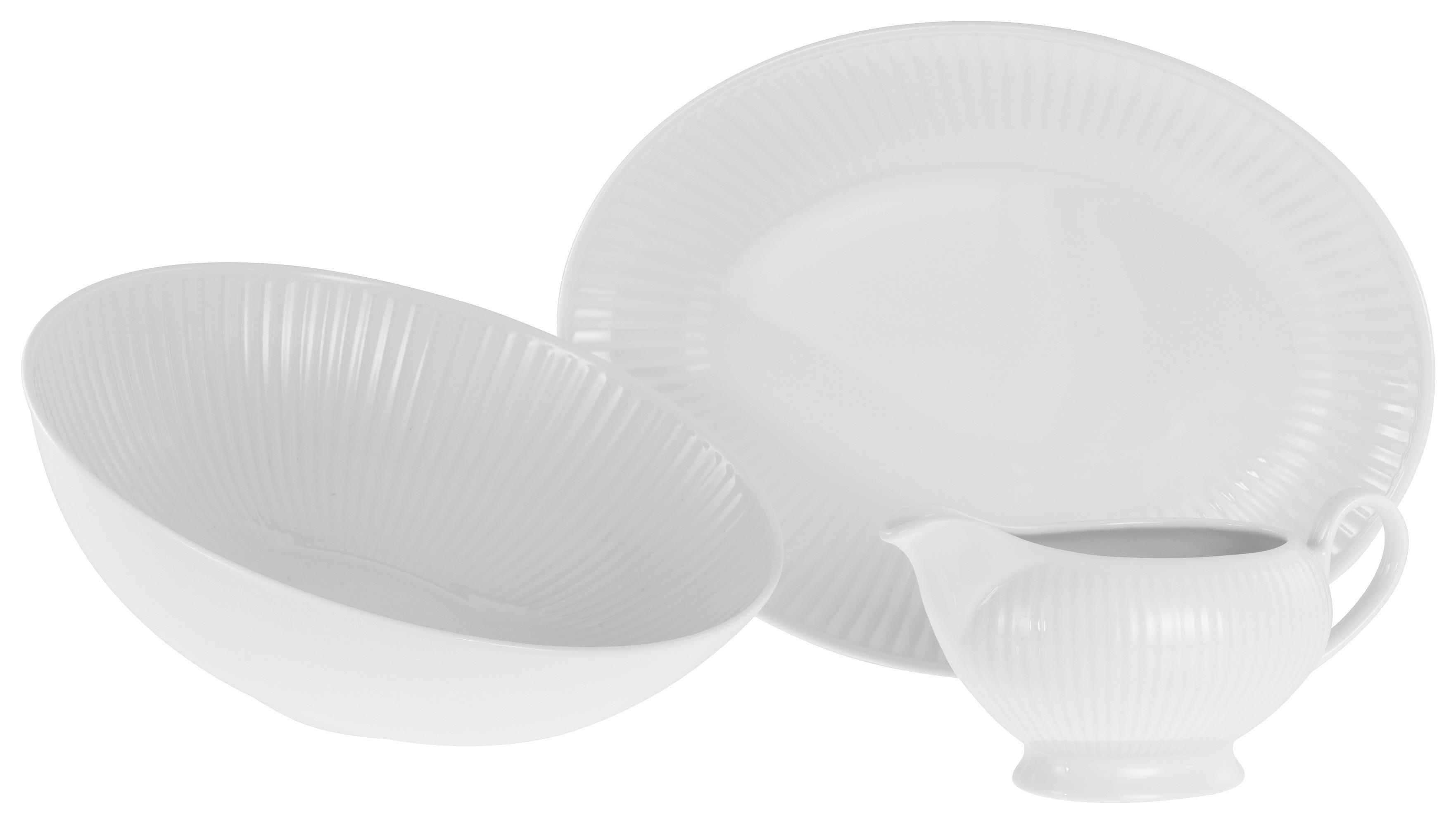 CreaTable Servierset Valencia weiß Porzellan Valencia - weiß - CreaTable