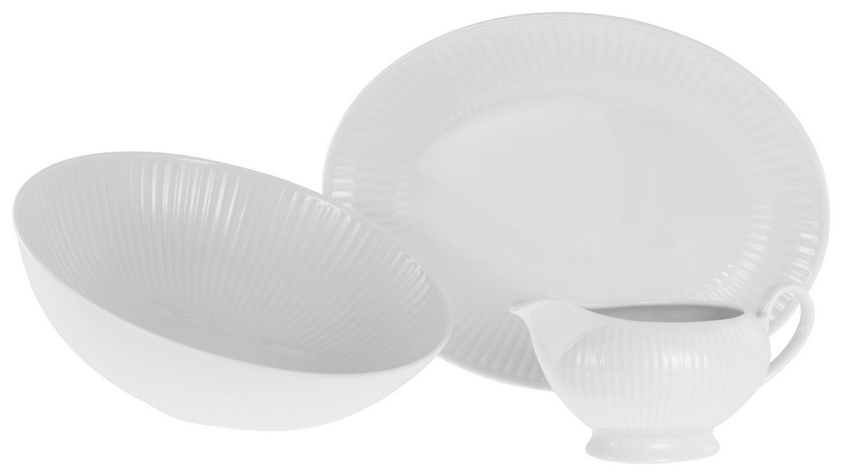 CreaTable Servierset Valencia weiß Porzellan Valencia - weiß - CreaTable