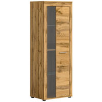 Vitrine Jam Eiche Wotan Nachbildung B/H/T: ca. 60x159x35 cm Jam - Eiche (60,00/159,00/35,00cm) - xonox.home