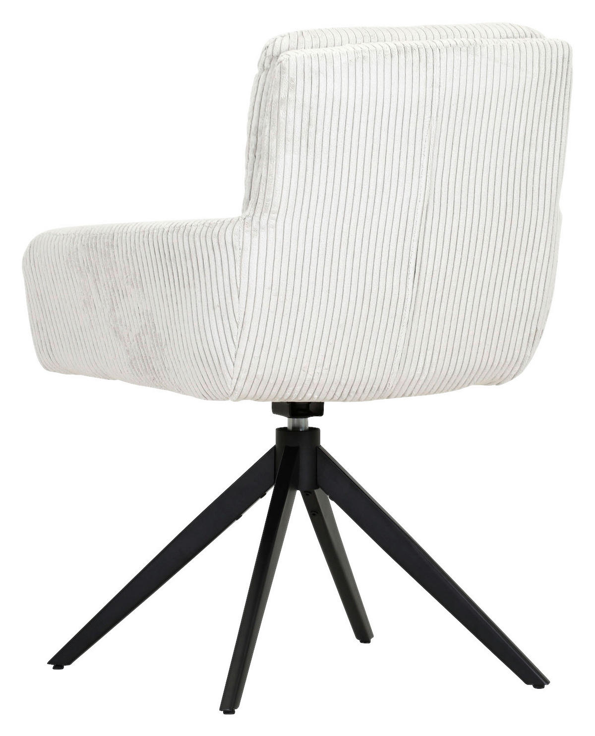 Drehstuhl Olmo weiß Kord B/H/T: ca. 60x89x69 cm Olmo - weiß/schwarz (60,00/89,00/69,00cm)