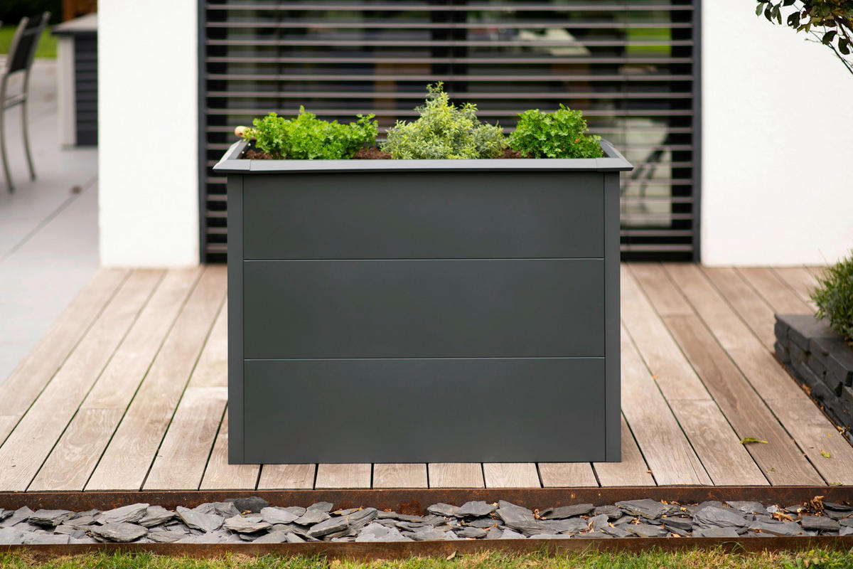 Westmann Hochbeet Primus M anthrazit Metall B/H/T: ca. 100x77x50 cm Primus M - anthrazit (100,00/77,00/50,00cm) - Westmann