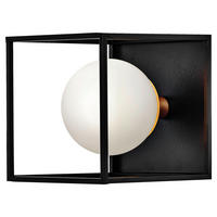 LEDVANCE Badezimmer-Wandleuchte Square 756908 schwarz weiß Metall Glas B/H/L: ca. 15x17,5x15 cm G9 Decor Square - weiß/schwarz (15,00/15,00/17,50cm) - LEDVANCE