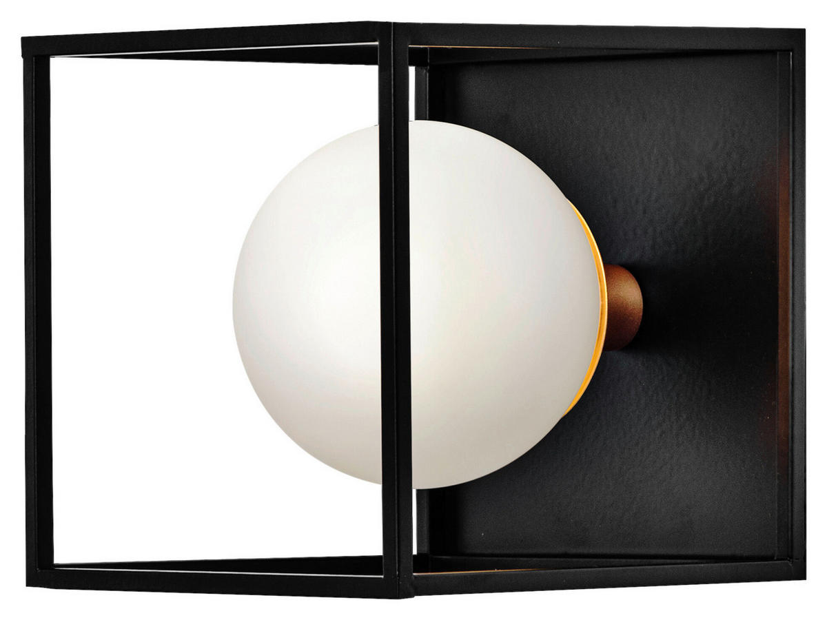 LEDVANCE Badezimmer-Wandleuchte Square 756908 schwarz weiß Metall Glas B/H/L: ca. 15x17,5x15 cm G9 Decor Square - weiß/schwarz (15,00/15,00/17,50cm) - LEDVANCE