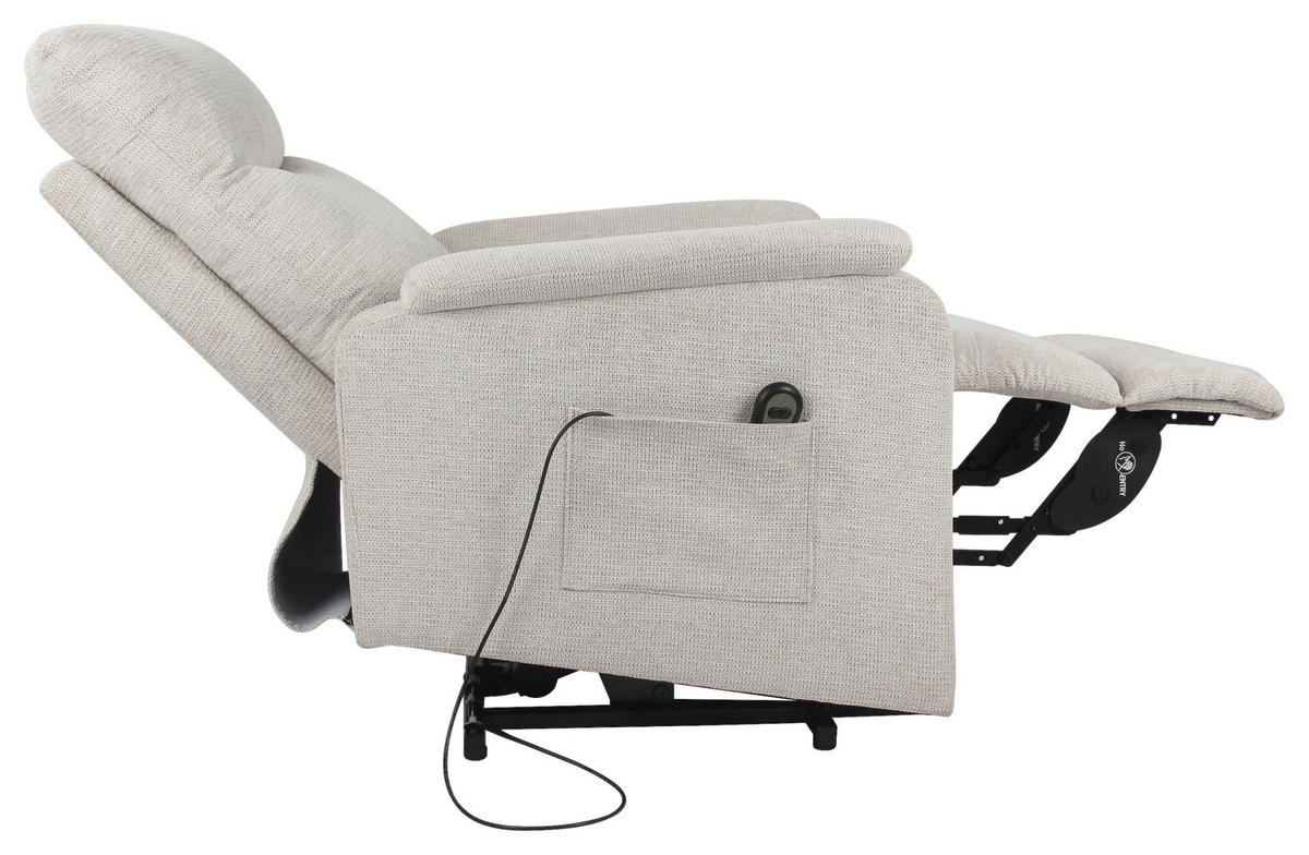 TV-Sessel Rubi beige Webstoff B/H/T: ca. 75x136x87 cm Rubi - beige/schwarz (75,00/136,00/87,00cm)