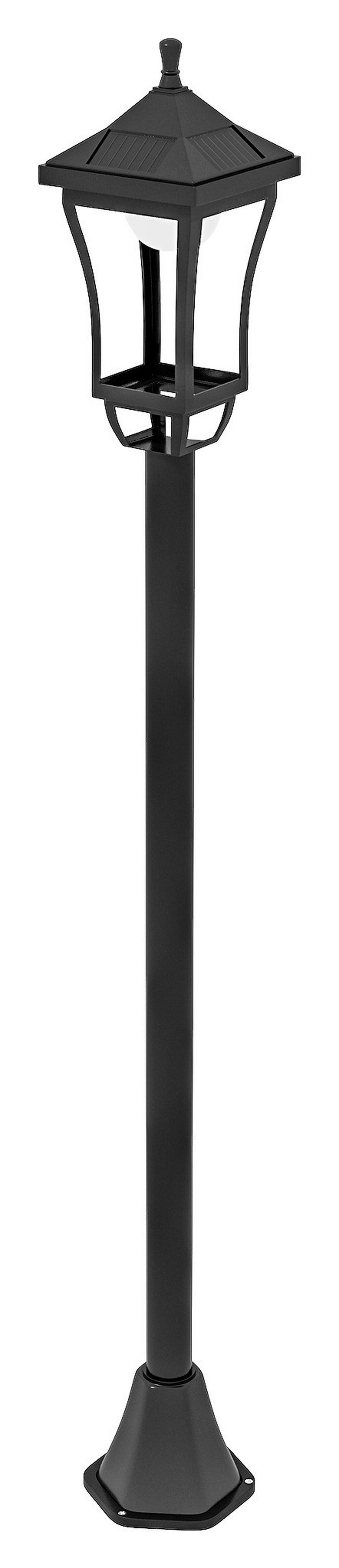 Solar Gartenlaterne schwarz Polycarbonat B/H/L: ca. 15x127x15 cm Solar_Gartenlaterne - schwarz (15,00/15,00/127,00cm) - Outsunny