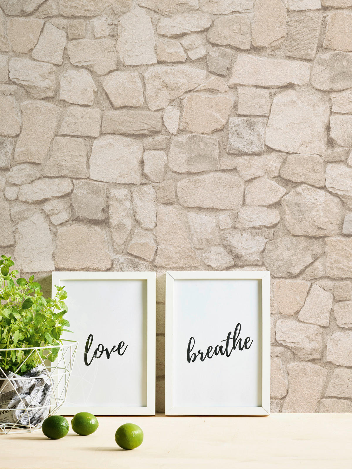 Papiertapete Steinoptik braun beige B/L: ca. 53x1005 cm Papiertapete_6924-29 - braun/beige (53,00/1005,00cm)