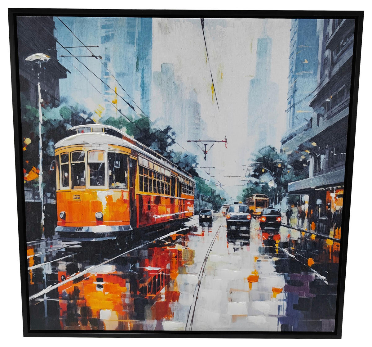 Ölgemälde Straße Ölgemälde_Straßenbahn