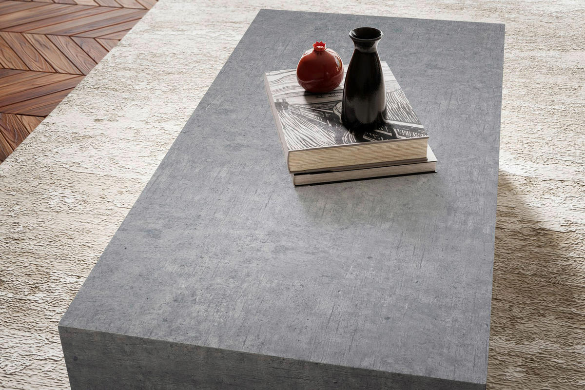 Couchtisch schwarz Marmor Optik B/H/T: ca. 100x30x50 cm Couchtisch - schwarz (100,00/30,00/50,00cm) - Wohnling