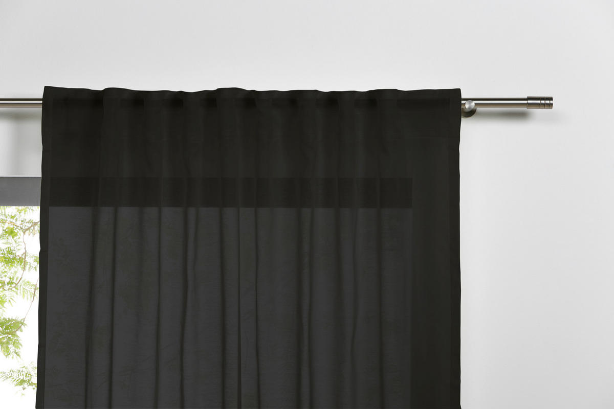 Kombivorhang 2er Pack Pure schwarz B/L: ca. 135x300 cm Pure - schwarz (135,00/300,00cm)