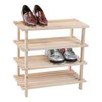 Kesper Schuhregal natur Holz B/H/L: ca. 26x40x77 cm Schuhregal_4stöckig - natur (77,00/26,00/40,00cm) - Kesper