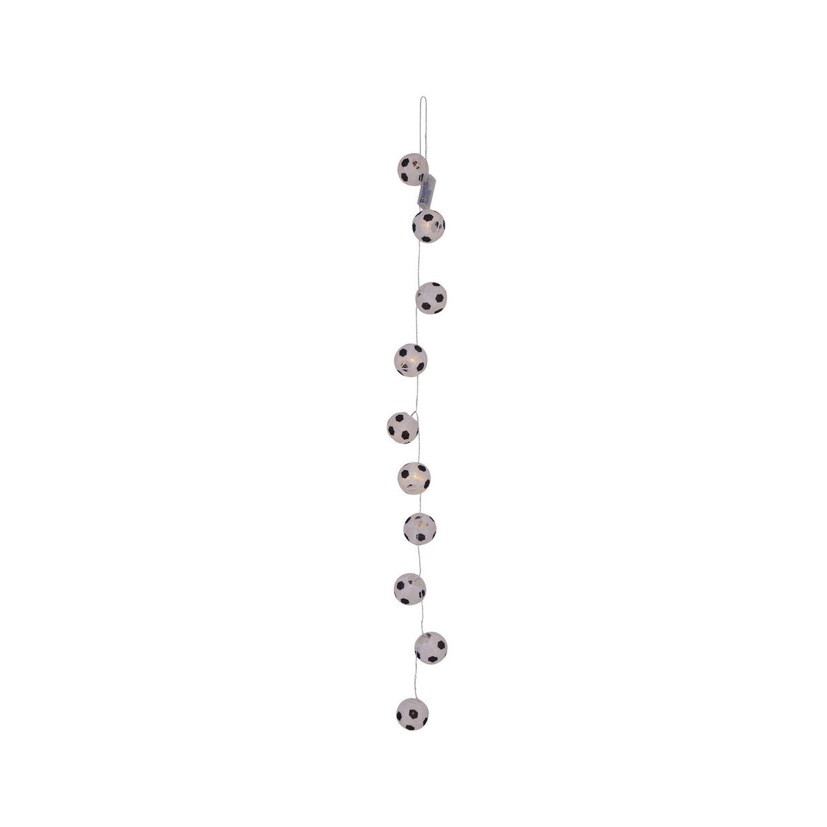 LED-Lichterkette FUßBALL mit LED 5217123 weiß Papier Metall L: ca. 160 cm LED Lichterkette FUßBALL mit LED - weiß (160,00cm) - Näve Leuchten