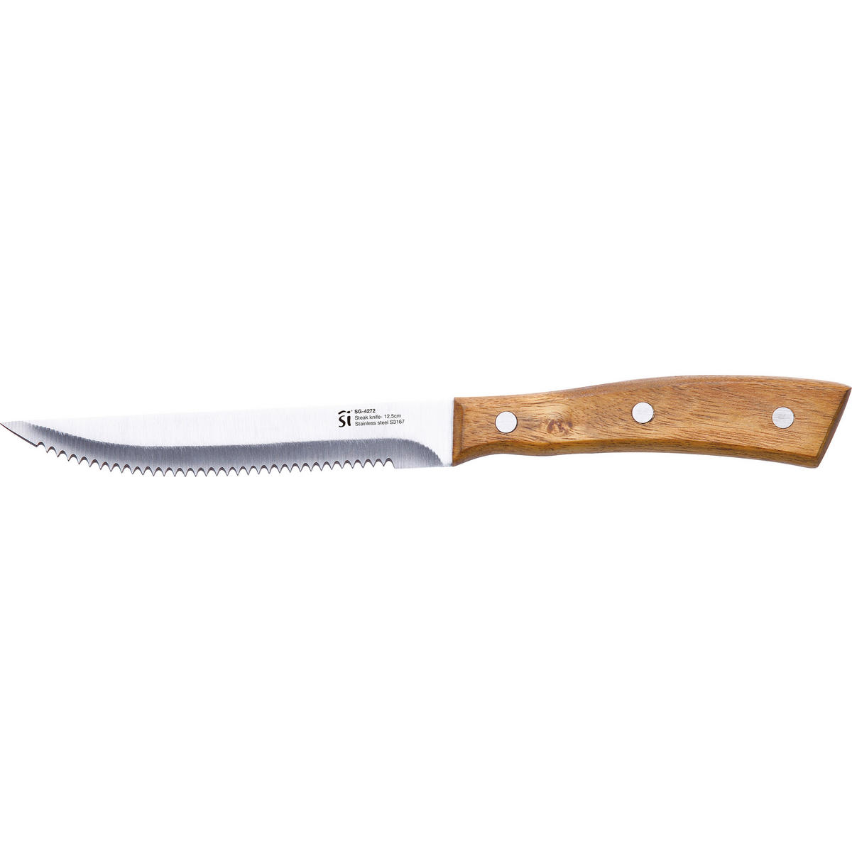 SAN IGNACIO Steakmesser MOODS silber Holz 4 tlg. MOODS - silber (27,80/17,60/2,70cm) - SAN IGNACIO