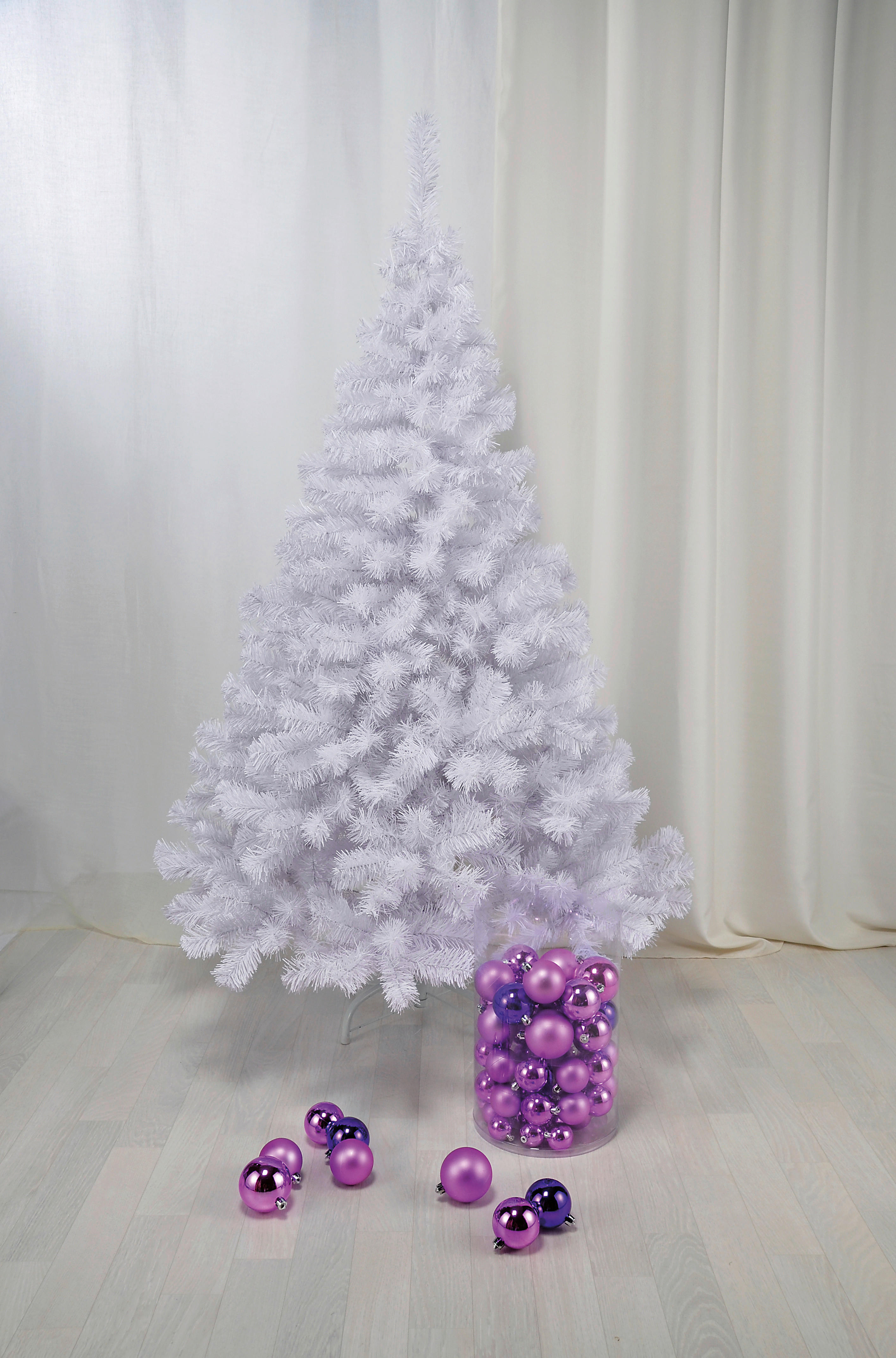 HI Weihnachtsbaum weiß Kunststoff H: ca. 150 cm Weihnachtsbaum 150cm - weiß (150,00cm)