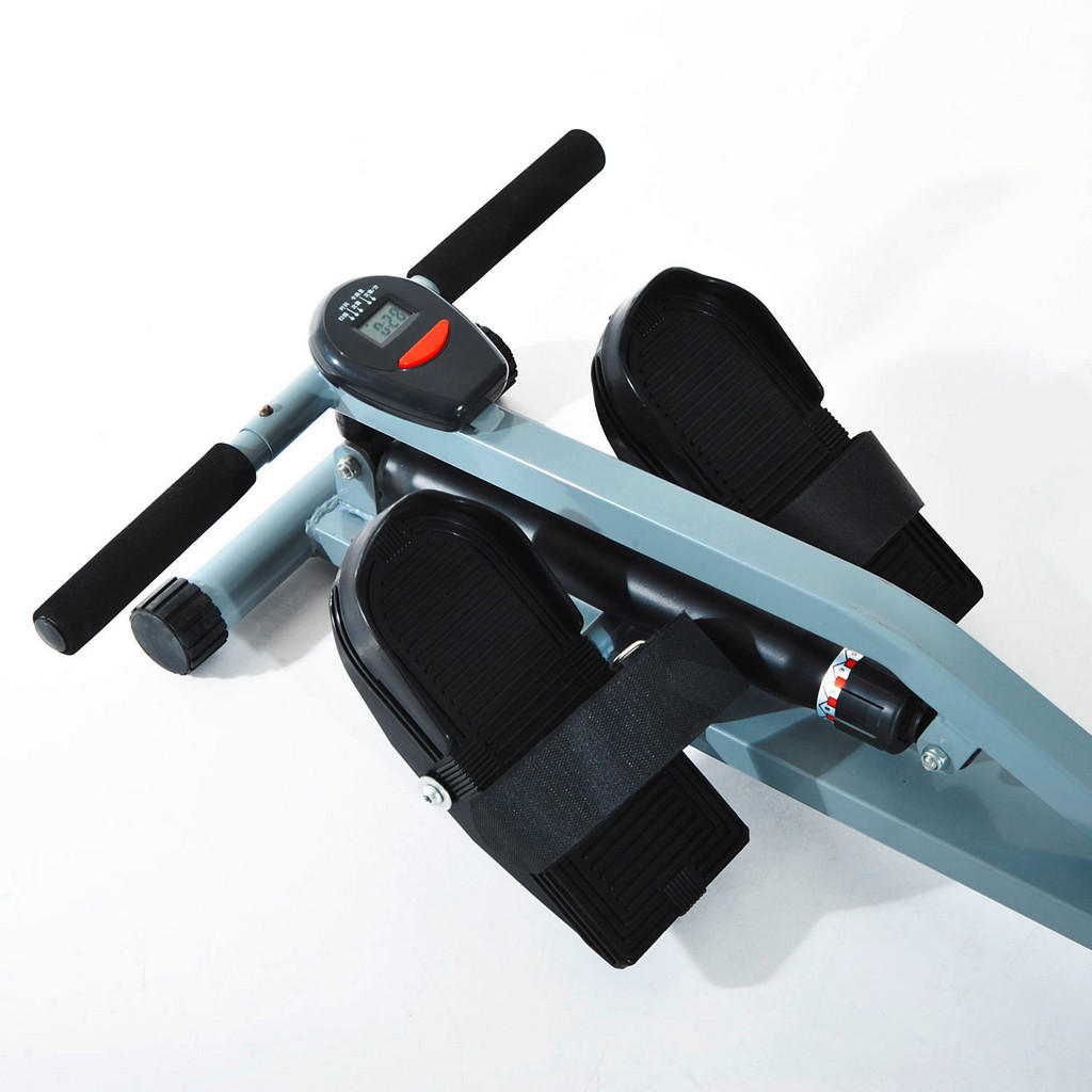 Thumbnail - HOMCOM Ruderzugmaschine grauschwarz Stahl B/H/L: ca. 67,5x67x130 cm