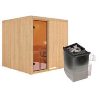 Karibu Sauna Ano Front natur B/H/T: ca. 196x198x196 cm Ano Front - natur (196,00/198,00/196,00cm) - Karibu