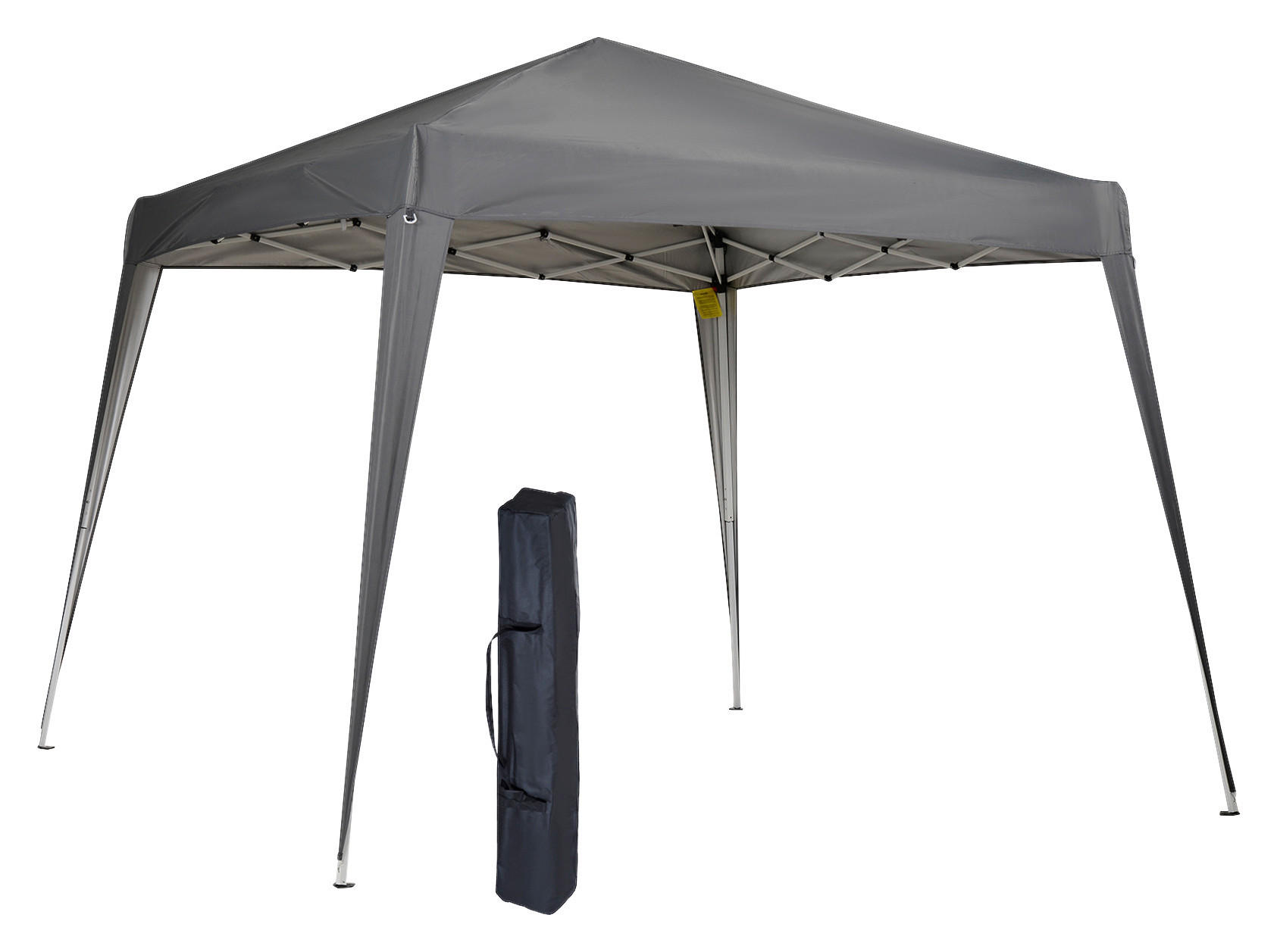 Outsunny Pavillon grau Stoff B/H/L: ca. 240x250x240 cm Pavillon - grau (240,00/240,00/250,00cm) - Outsunny