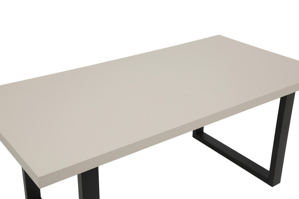 Esstisch Meran schwarz Cashmere B/H/T: ca. 180x76x90 cm Meran - schwarz/Cashmere (180,00/76,00/90,00cm) - Hela