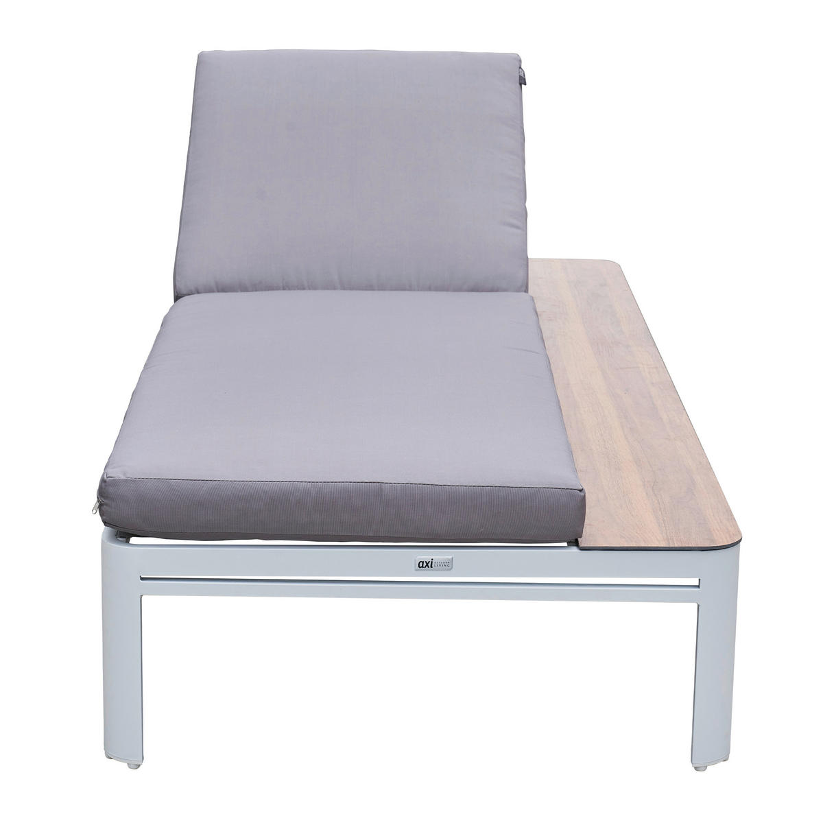 AXI Outdoor Living Gartenliege Kira weiß Metall B/H/L: ca. 89x88x195 cm Kira - braun/weiß (195,00/89,00/88,00cm) - AXI Outdoor Living