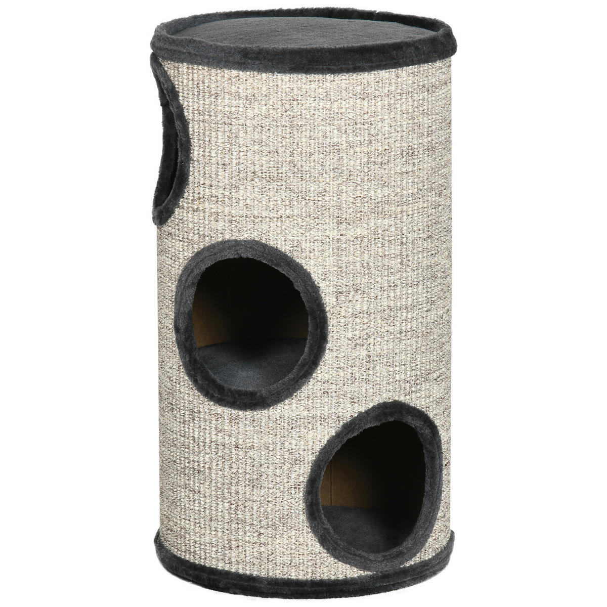 PawHut Tier-Zubehör grau Polypropylen B/H/L: ca. 38x38x70 cm Kratztonne - grau (70,00/38,00/38,00cm) - PawHut