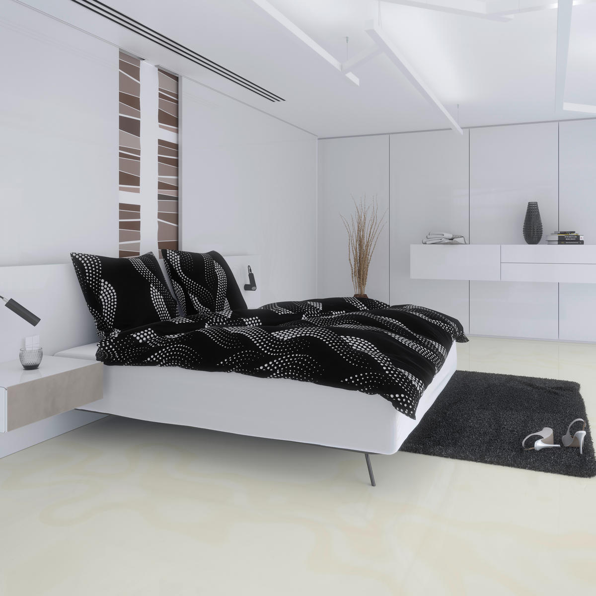 Microfaser Bettwäsche Bettwäsche_Microfaser Damian - schwarz (200,00/200,00cm)