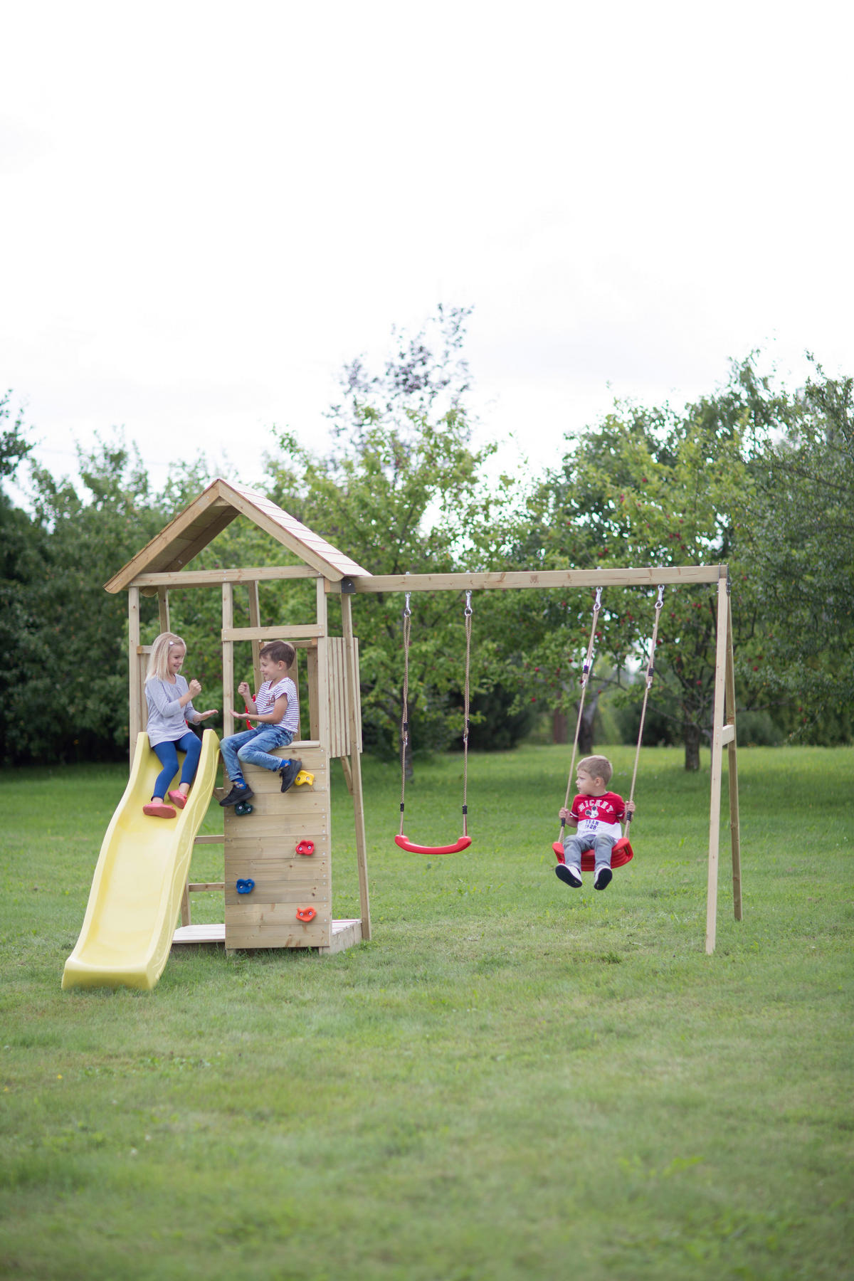 Wendi Toys Stelzenspielhaus Pinguin natur B/H/L: ca. 340x270x280 cm Pinguin - natur (280,00/340,00/270,00cm) - Wendi Toys