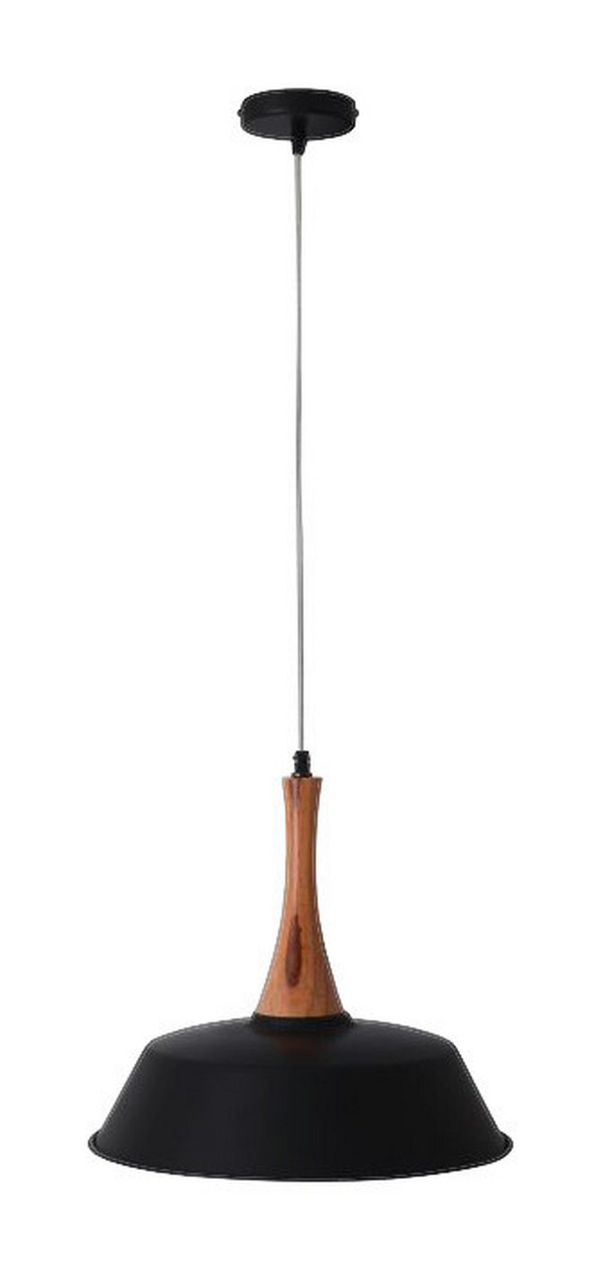 Näve Leuchten Pendelleuchte schwarz Kupfer Metall Holz H/D: ca. 120x36 cm E27 1 Brennstellen Culum - schwarz/Kupfer (36,00/120,00cm) - Näve Leuchten