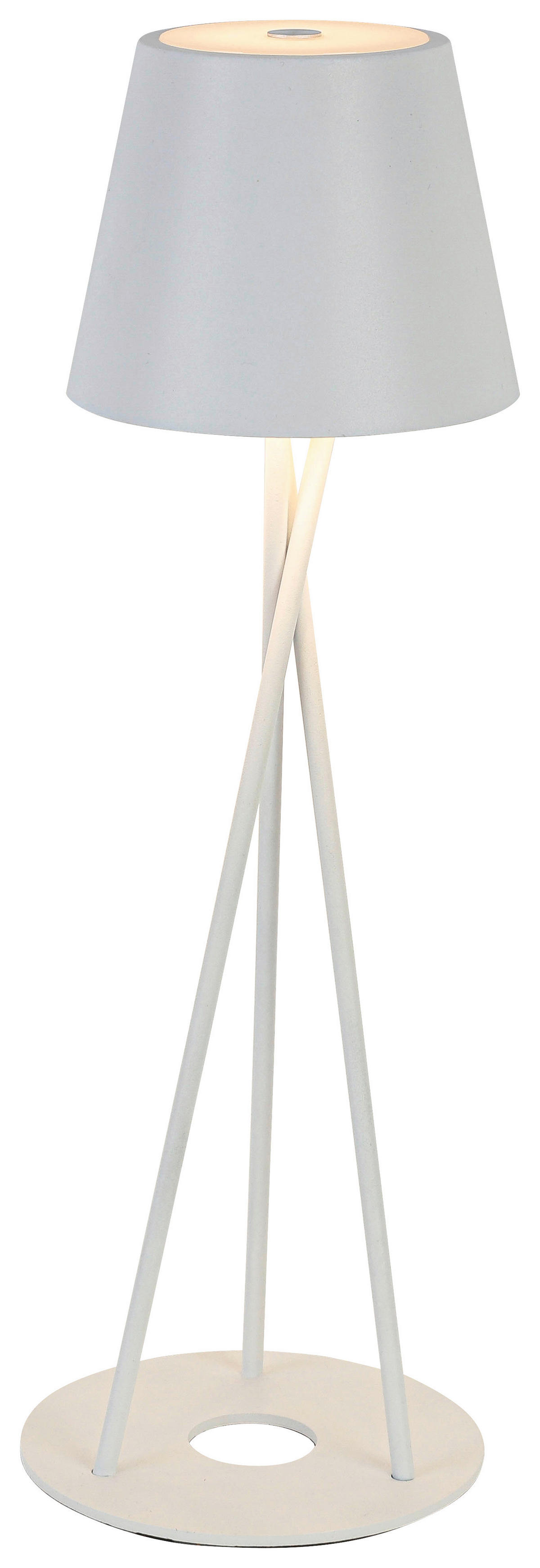 Tischleuchte weiß H/D: ca. 36x11 cm Akku-Tischleuchte_Malmö weiß - weiß (11,00/36,00cm) - Nolo Lighting