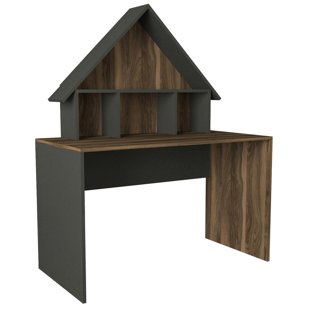 Schreibtisch Denver walnuss Nachbildung anthrazit B/H/T: ca. 120x148x60 cm Denver - walnuss/anthrazit (120,00/148,00/60,00cm) - moebel17