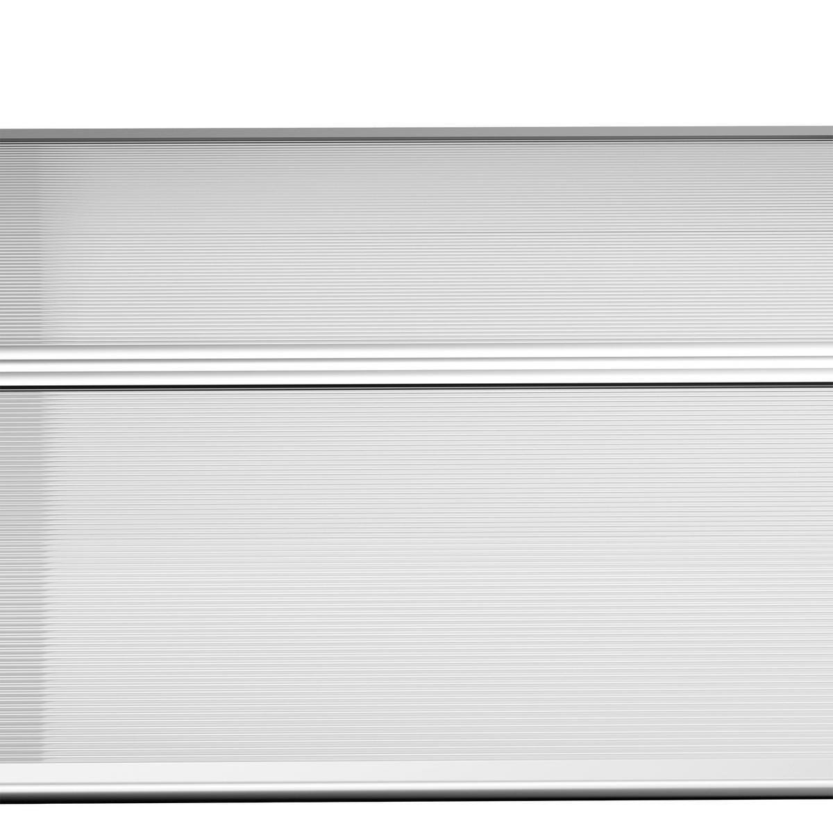 Outsunny Pultvordach transparent B/H/L: ca. 96x27x303 cm Pultvordach - schwarz/transparent (303,00/96,00/27,00cm) - Outsunny