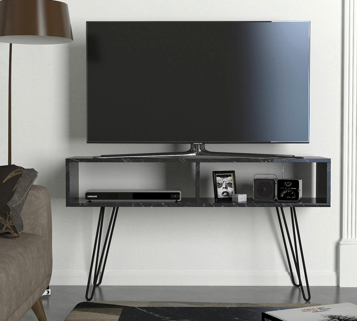 TV-Lowboard Alya Marmoroptik B/H/T: ca. 120x68,5x29,5 cm Alya - Marmoroptik (120,00/68,50/29,50cm) - moebel17