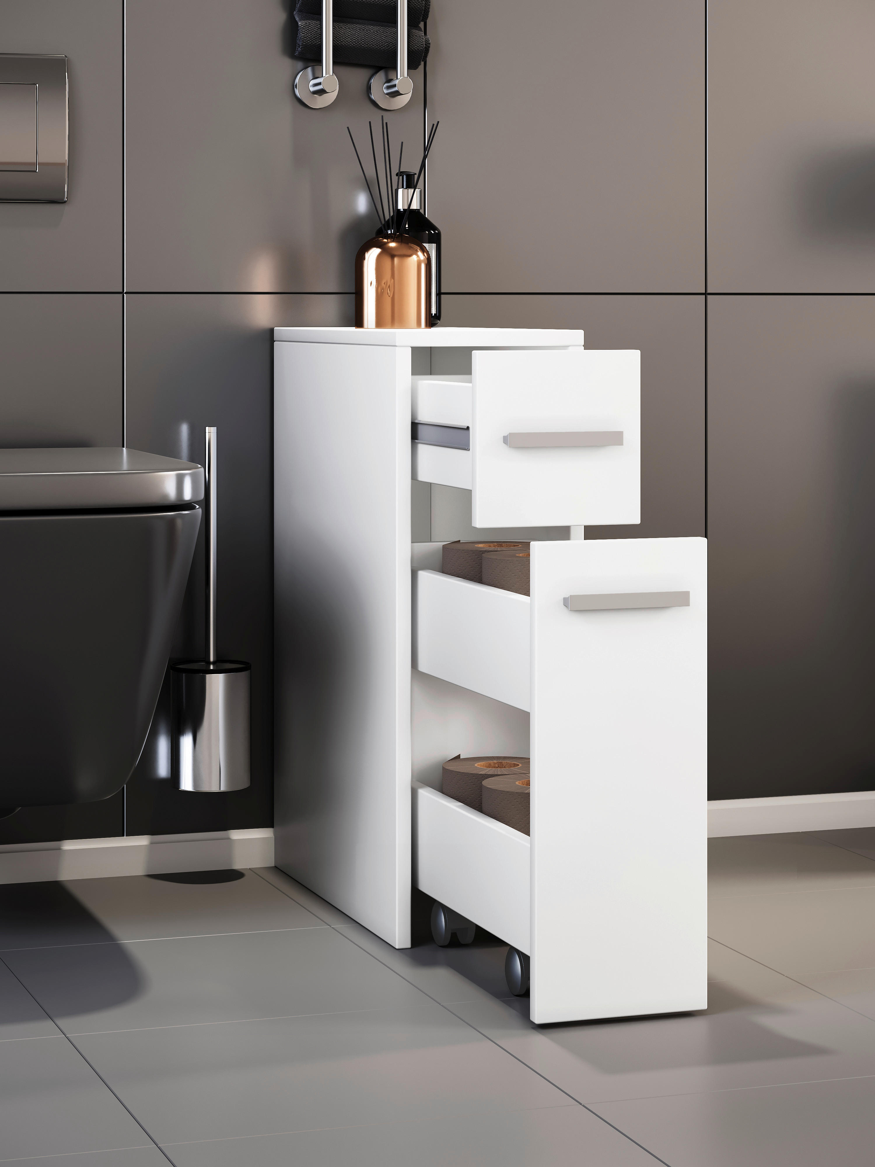 Unterschrank Zalo weiß B/H/T: ca. 20x61x45 cm Zalo - weiß (20,00/61,00/45,00cm) - VCM Möbel