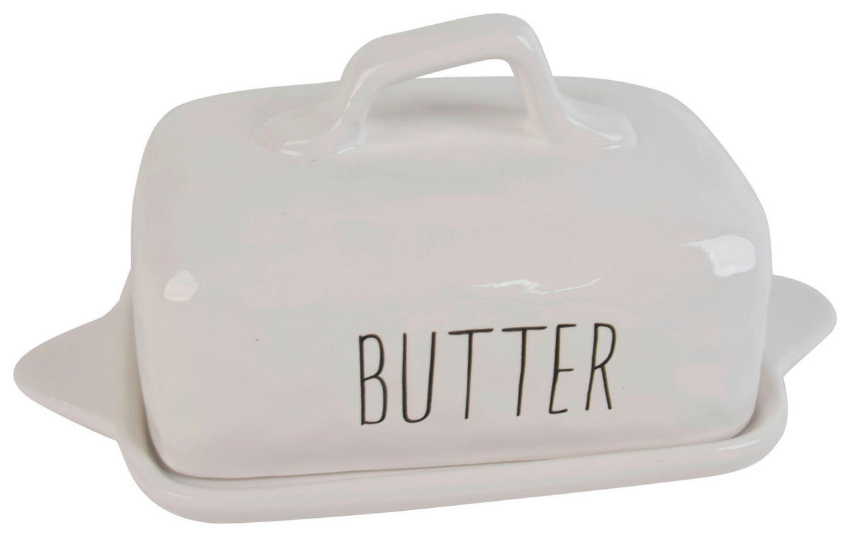 Butterdose weiß Porzellan B/H/L: ca. 12x12x23 cm Butterdose - weiß (23,00/12,00/12,00cm)