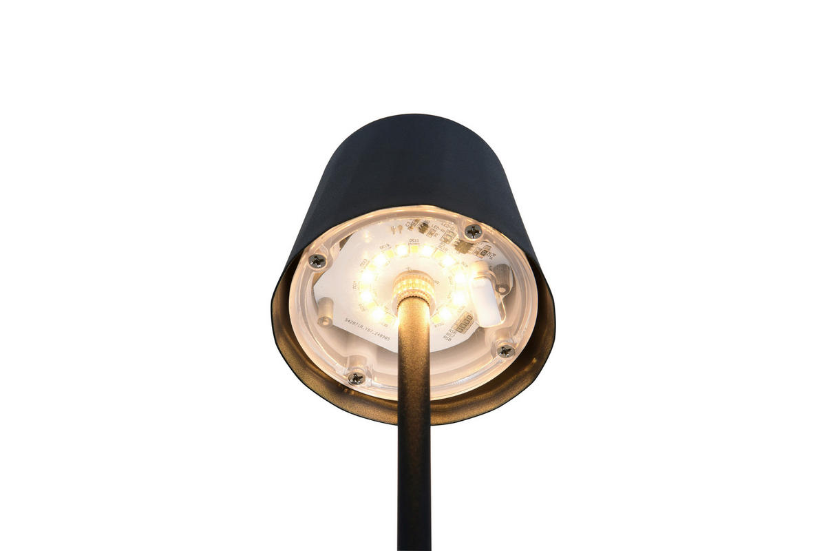 Reality LED Tischleuchte DIAZ mattschwarz Metall H: ca. 21 cm 1 Brennstellen Diaz - mattschwarz (21,00cm) - Reality