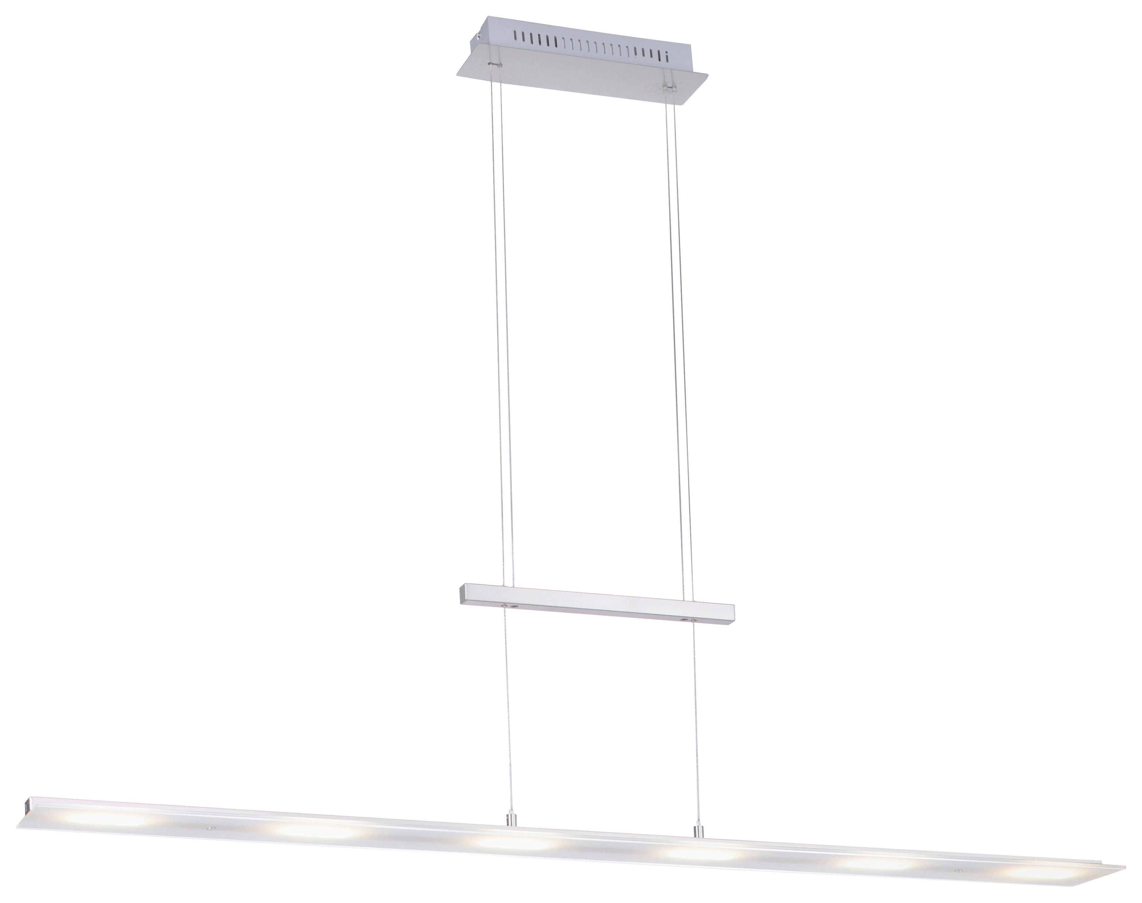 Just Light Pendelleuchte 15880-55 Nele silber Metall Kunststoff B/H/T: ca. 130x150x12 cm LED-Pendelleuchte_Nele stahl - silber (130,00/150,00/12,00cm) - Just Light