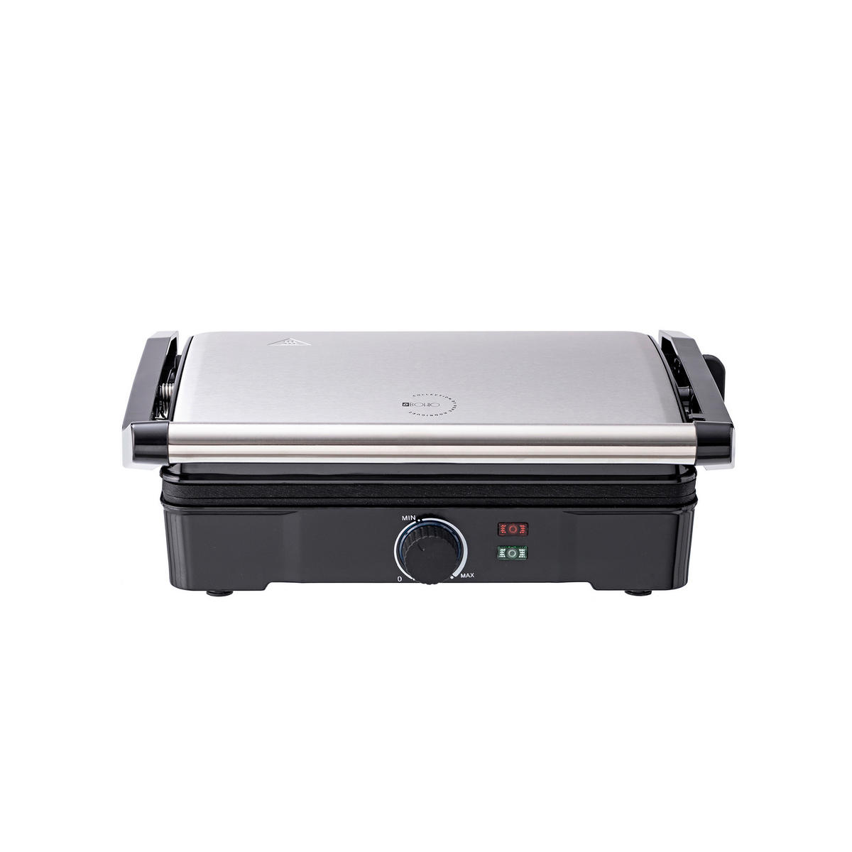 BERGNER Kontaktgrill silber B/H/L: ca. 15x37x38 cm EL BOHIO - schwarz/silber (38,00/15,00/37,00cm) - BERGNER